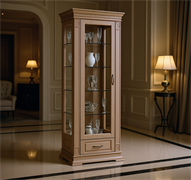 витрина Верди, витрина Верди 023, деревянная витрина, витрина из массива, мебель Верди, мебель для гостиной, Муромская мебельная фабрика