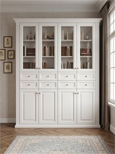Шкаф книжный Валенсия 5.2 из массива дерева